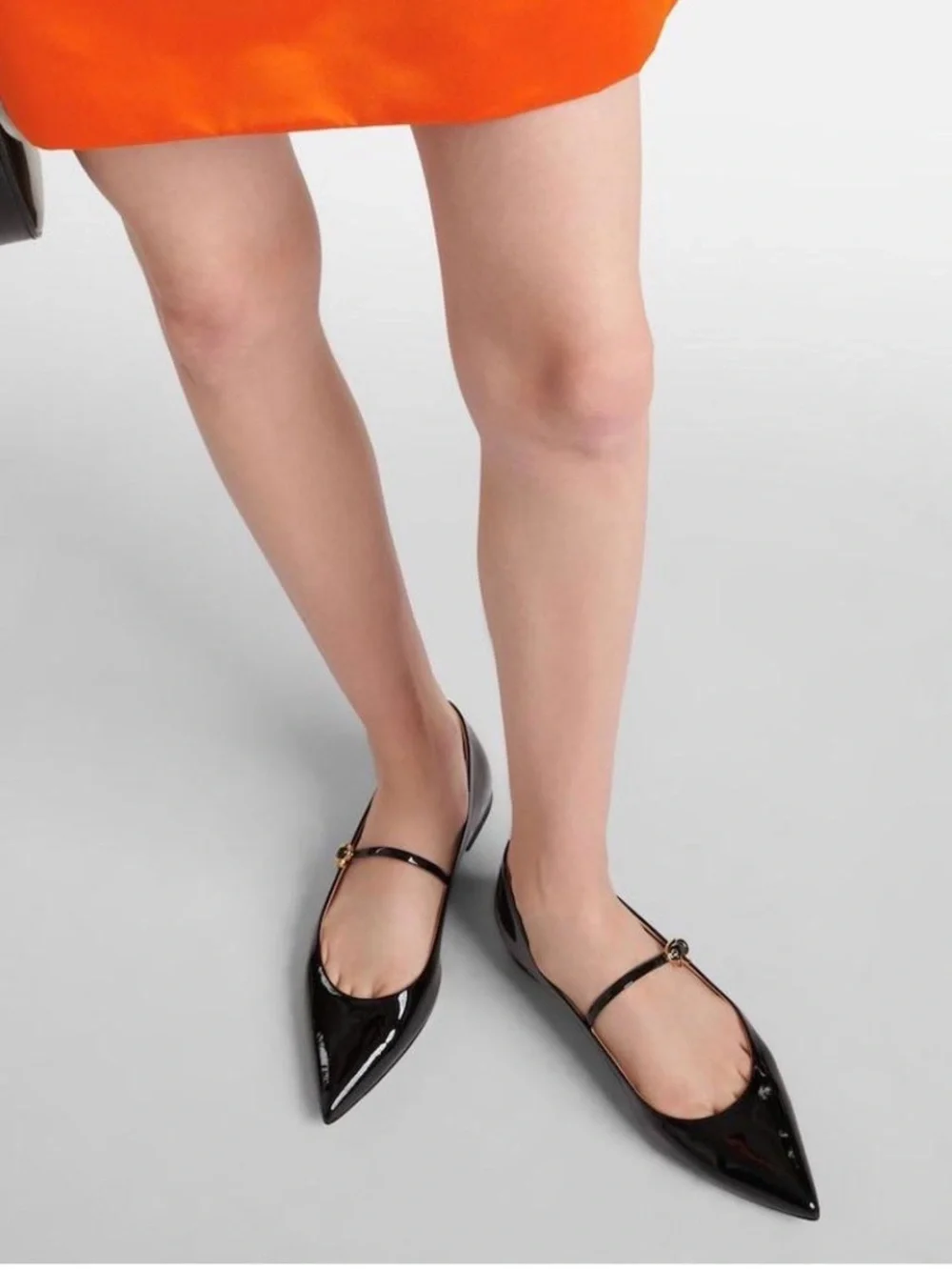 Tory Burch Black Patent Leather Mary Jane Flats